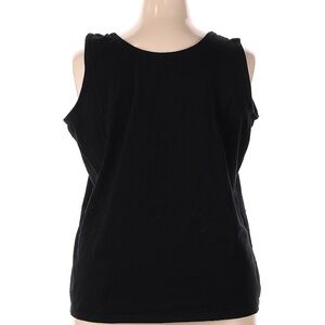Jessica London Black Tank Top with Rounded Neckline